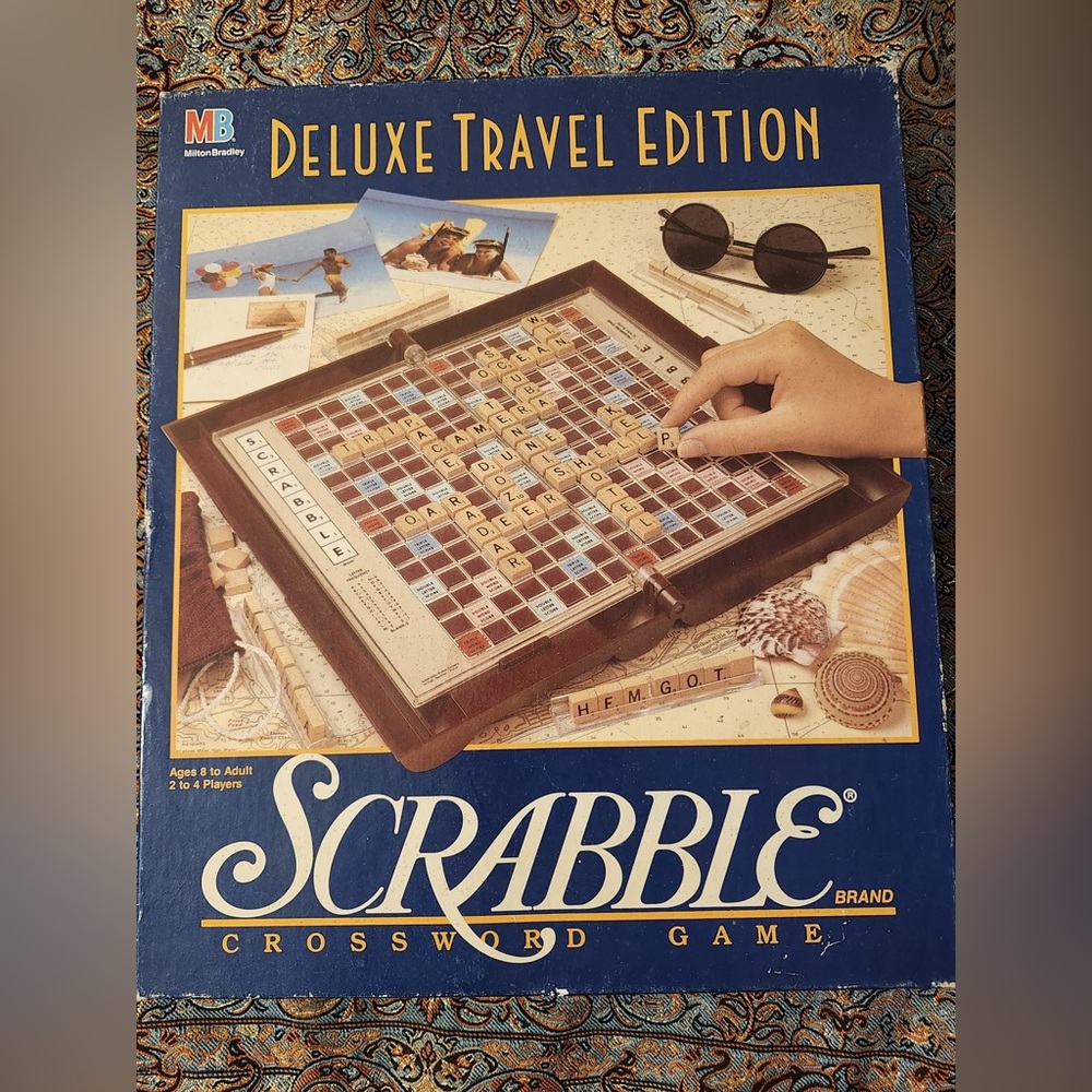 Scrabble Crossword Game Vintage Deluxe Travel Edition